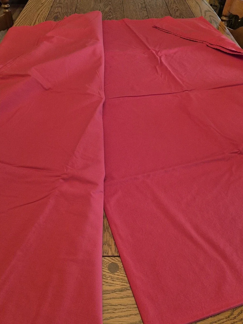 2 Bright Red Fabric Tablecloths - 100